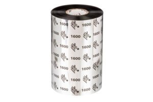 Zebra Cinta Ribbon de Cera 1600 Wax 01600BK08345 negra, 83 mm x 450 m, caja con 18 piezas