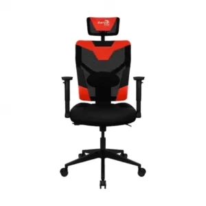Silla gaming Aerocool Eaze Mesh V2 reclinable con cojin lumbar y reposabrazos 2D, negra
