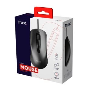 Mouse Trust Carve óptico alámbrico USB, 1200 DPI, 3 botones, cable de 170 cm
