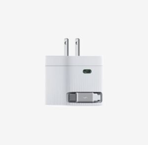 Hiksemi GAN67 Cargador GaN 67W USB-C con cable USB-C retractil 70 cm, blanco