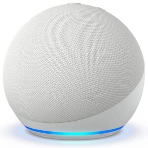 Amazon Echo Dot 5.ª generación (2022) Glacier White, altavoz 44 mm, Wi-Fi dual-band, sensor de temperatura
