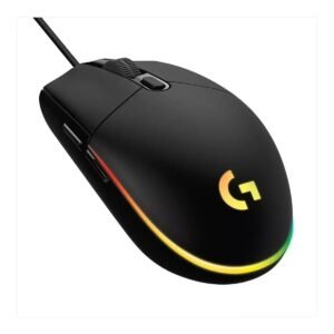 Logitech Mouse Alambrico USB G203 Gaming 6 Botones Lightsync Negro