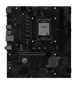 MSI PRO B860M-E mATX LGA1851 Intel B860, 2x DDR5 hasta 128GB, 2x M.2 (Gen5/Gen4), LAN 5Gbps