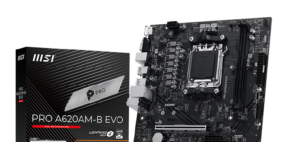 MSI PRO A620AM-B EVO Socket AM5 chipset AMD A620A, 2x DDR5 6800+ MT/s OC, M.2 Gen4, HDMI 2.1