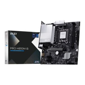 MSI PRO H810M-B Tarjeta Madre mATX LGA1851 Intel H810, 2x DDR5 hasta 128GB, 13 USB, M.2 PCIe 4.0
