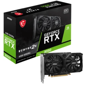 MSI GeForce RTX 3050 VENTUS 2X 6G OC, 6GB GDDR6 96-bit, PCIe Gen4 x16 (x8), Boost 1492 MHz