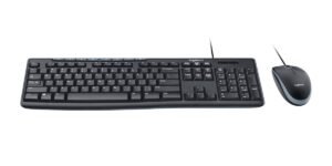 Logitech Combo Teclado y Mouse MK200 Alambrico Negro