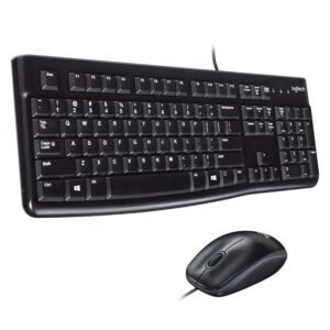Logitech Combo Teclado y Mouse MK120 Alambrico Negro Espanol
