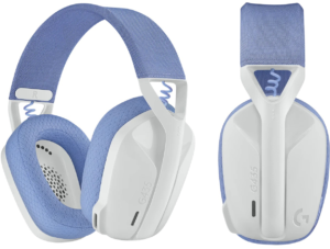 Logitech G435 LIGHTSPEED audífonos gaming inalámbricos, Bluetooth, 165 g, blanco y lila