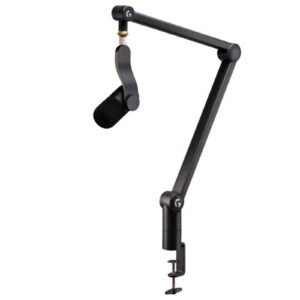 Logitech Yeticaster GX micrófono USB dinámico RGB LIGHTSYNC con brazo articulado Compass, negro