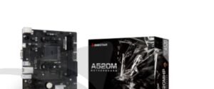 Biostar A520MHP Tarjeta Madre Micro ATX chipset AMD A520, 2 x DDR4 hasta 64 GB, M.2 NVMe, HDMI 4K