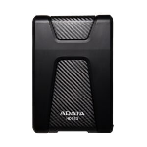 ADATA HD650 Disco Duro Externo 4TB Negro, USB 3.2 Gen 1, Cubierta de Goma Antigolpes