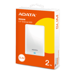 ADATA HV620S AHV620S-2TU31-CWH Disco Duro Externo 2TB 2.5 pulgadas USB 3.2 Gen1 Blanco