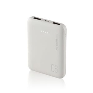 Power Bank ARGOMTECH C6 ARG-PB-1136 6000mAh, 2 puertos USB, indicador LED, color blanco