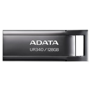ADATA UR340 Pen Drive 128GB USB 3.2 Gen1 Negro sin tapa, resistente al agua y al polvo, 4g