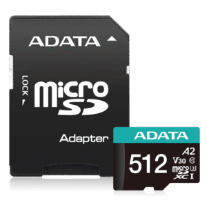 ADATA Premier Pro microSDXC 512GB UHS-I U3 V30 A2, hasta 100 MB/s lectura y 85 MB/s escritura