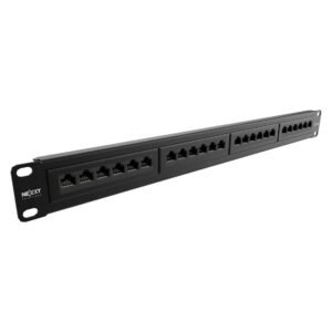 Nexxt AW190NXT06 Patch Panel Cat.5E 24 Puertos 1U Rack 19 pulgadas, Tipo 110 sin blindaje
