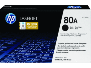 HP 80A Toner Original LaserJet CF280A Negro, rendimiento aprox. 2,560 paginas