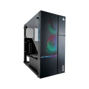 AZZA IRIS 330 CSAZ-330 Gabinete ATX Mid Tower, vidrio templado, 2 ventiladores RGB digital 120 mm