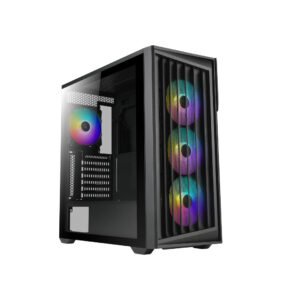 AZZA Torrent CSAZ-490 gabinete ATX Mid Tower, vidrio templado, 2x USB 3.0 + Tipo C, negro