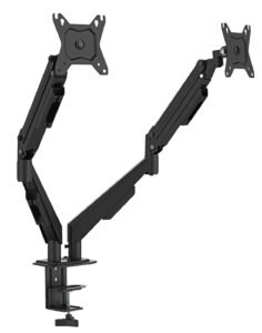 KlipXtreme KMM-410 Base doble para monitores planos o curvos de 13 a 32 pulgadas, 8 kg por brazo, VESA 75x75/100x100