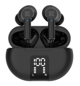 KlipXtreme EdgeBuds KTE-755BK audífonos TWS intrauriculares ANC, Bluetooth 5.4, drivers 13 mm, IPX4, negro