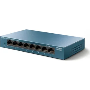 TP-Link LiteWave LS108G Switch de escritorio 8 puertos Gigabit 10/100/1000 Mbps, no administrable, carcasa metalica