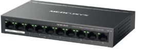 Mercusys MS110P Switch de escritorio 10 puertos 10/100 Mbps con 8 puertos PoE+ y presupuesto de 65 W