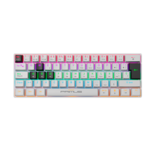 Primus Ballista 61T PKS-060W-S teclado mecánico gaming alámbrico, switch rojo lineal, español, blanco