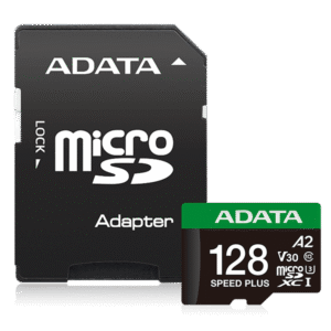 ADATA SPEED PLUS microSDXC 128GB UHS-I U3 V30 A2 180/160 MB/s con adaptador SD