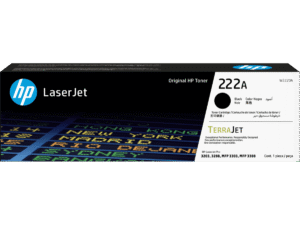 HP 222A W2220A Toner LaserJet Original Negro, rendimiento ~1300 paginas, para serie LaserJet Pro 3203/3288/MFP 3303/3388