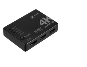 Xtech XHA-430 Switch HDMI 5x1 4K UHD 3840x2160 @30Hz con control remoto e IR blaster