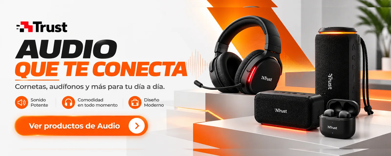 Audio Trust — cornetas, audífonos y más en Orange Market